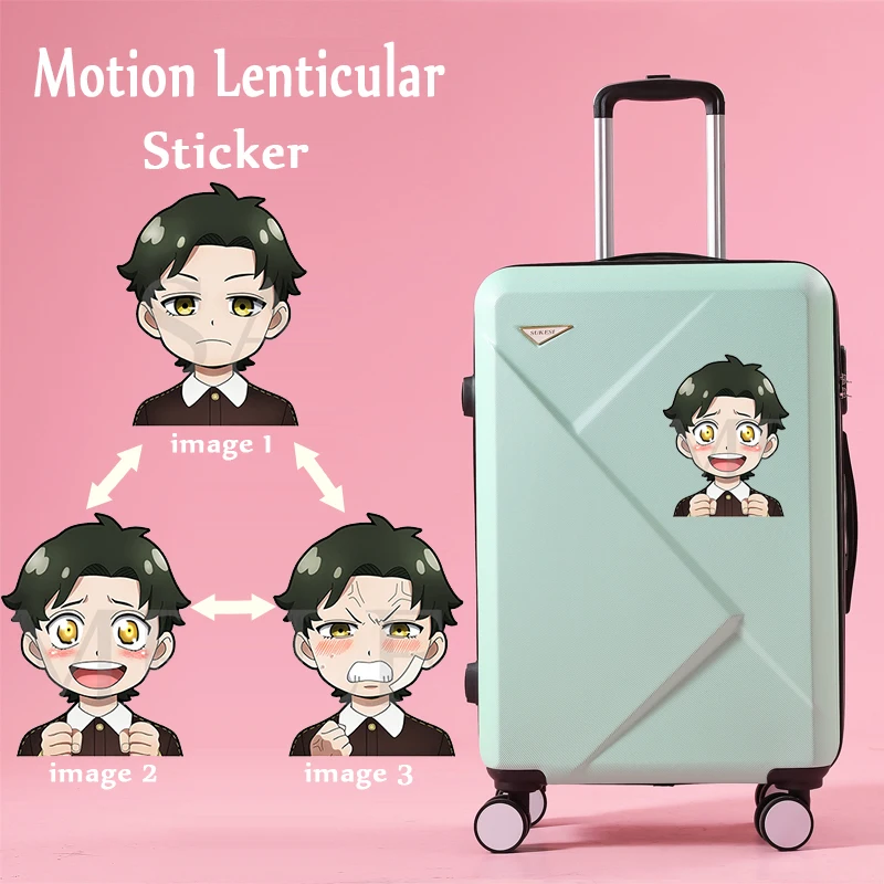 

Anime Figure Damian Motion Suitcase Sticker Spy X Family Anime Waterproof Decals for Car,Laptop,Refrigerator, Etc Toys Gift
