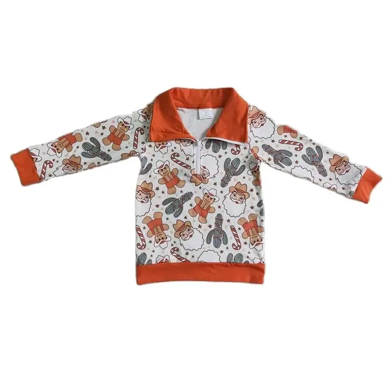 

Топ с длинным рукавом для мальчиков с имбирным человеком КАКТУСОМ