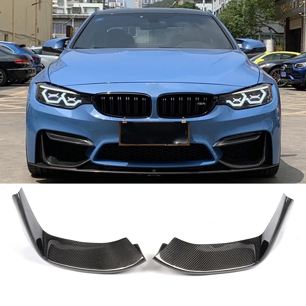 2PCS Front Bumper Lip Splitters Flap Cupwings For BMW 3Series F80 M3 4Series F82 F83 M4 2012-Splitters