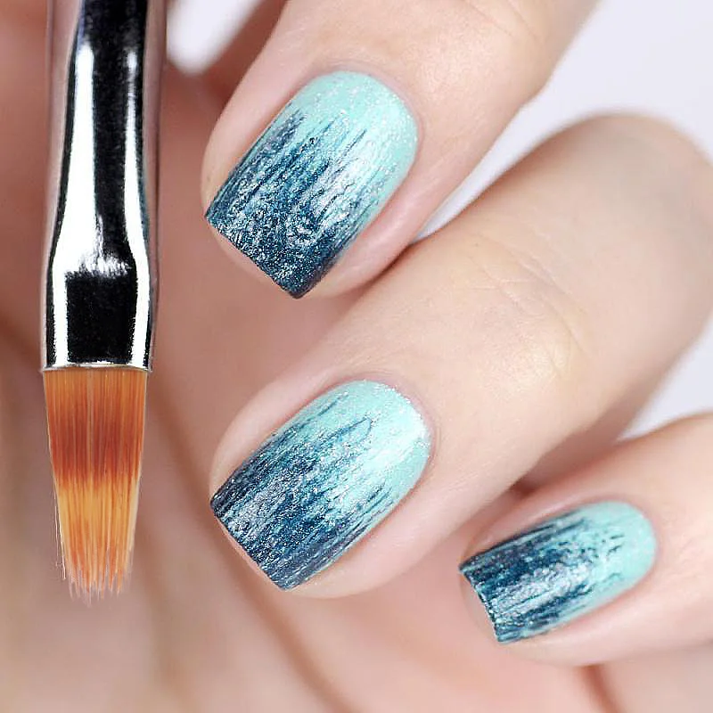 Gradient Bloom Nail Art Painting Brush Pen UV Gel Nail Art Brush With Wood Handle Nylon Hair Draw Manicure Nails Tool nail art tools nail art brushes nail brushes nail art pens gel nail tools 1 Pc
