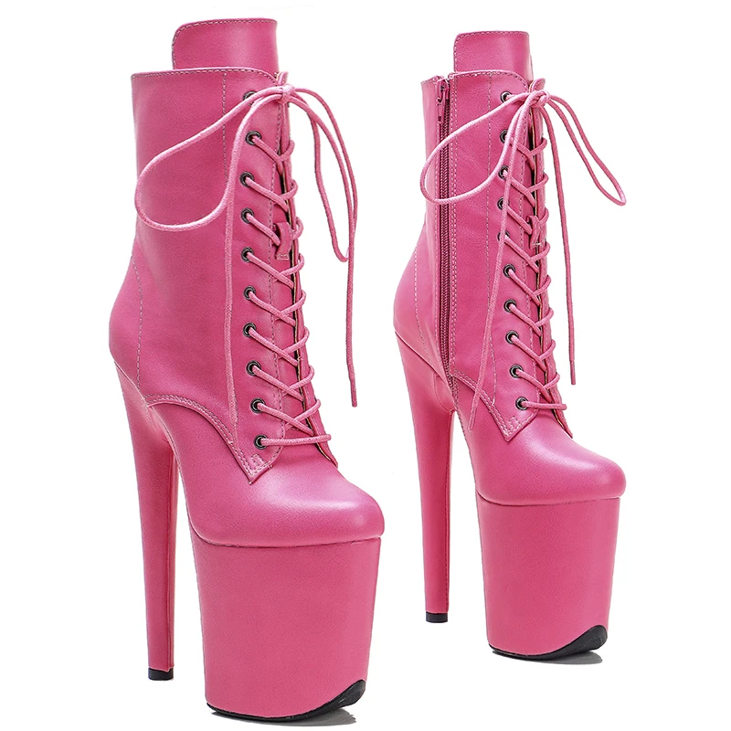 Leecabe 8inch/20CM heels' Pole dancing boot with satin materials