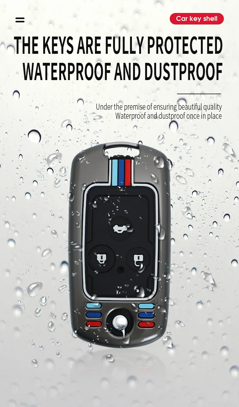Pelle della copertura del protettore di telecomando di vibrazione della cassa chiave dell'automobile della lega per Honda Accord CR-V CRV Civic Jazz CR-Z 2011 2012 - S5c324e999d774835b5b268f1c429fbf4j