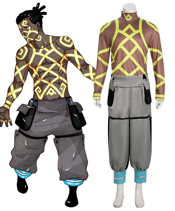 

Anime Fire Force Enen No Shouboutai Ogun Montgomery Cosplay Costume Outfits Adult Men Ogun Montgomery Costume Full Set