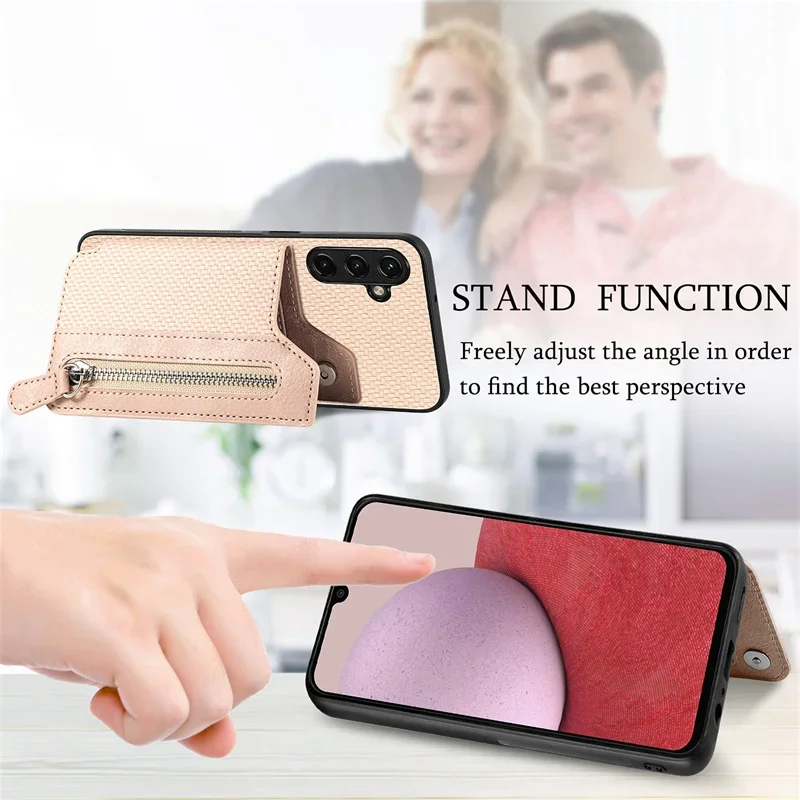 Luxury Leather Zipper Wallet Phone Case