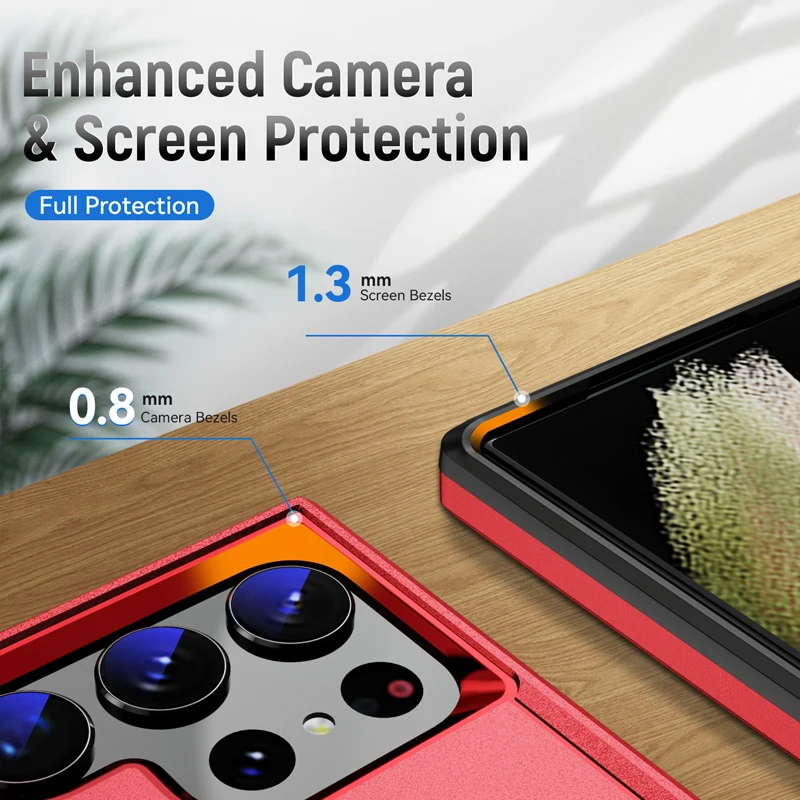 Bananq Metal Ring Stand Case Samsung S24 S23 S22 S21 Ultra S10 Plus S20 FE Cover For Galaxy A14 4G A54 5G A04S A05S A15_voghion.com