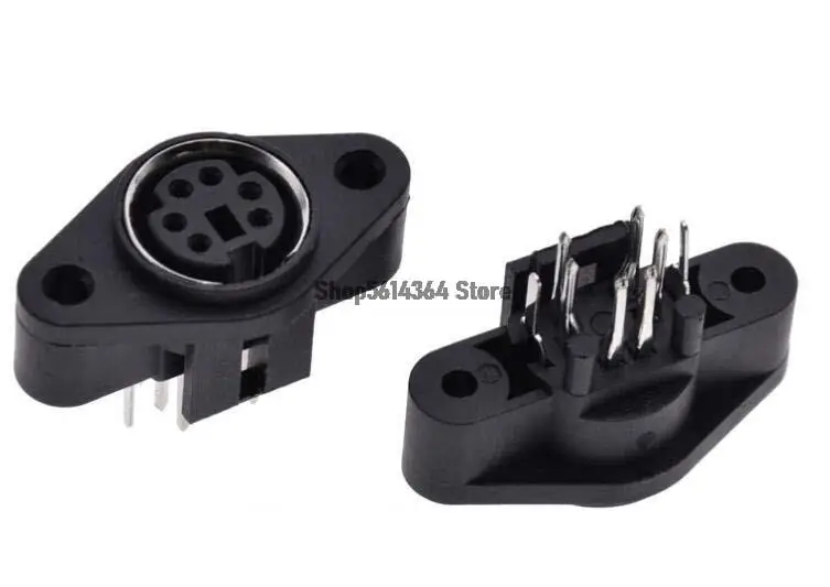 

3 Pcs Mini DIN 4 Pin Female Jack S-video Connector Adapter Sockets