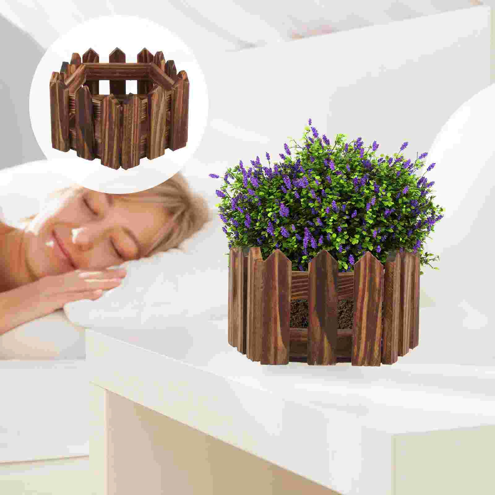 3pcs Wood Flower Planters Succulent 1