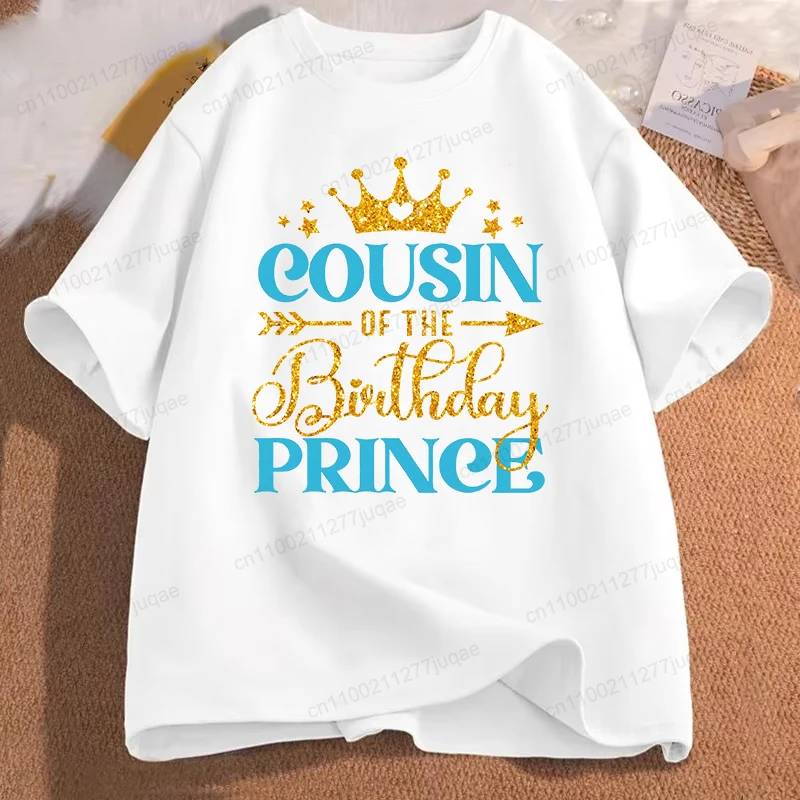 Family Matching Outfits Birthday Princess Girls Party T-Shirt Harajuku Shirts Parents Children Dad Mom T-Shirts Clothing - 2