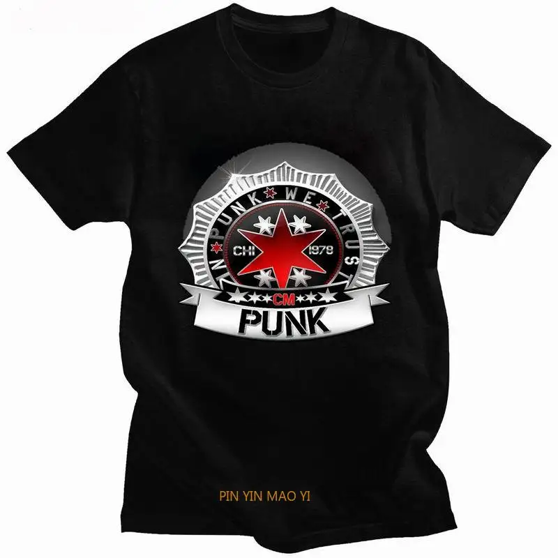Camiseta Punk de manga corta para hombre, ropa de calle de verano, color blanco, clรกsico