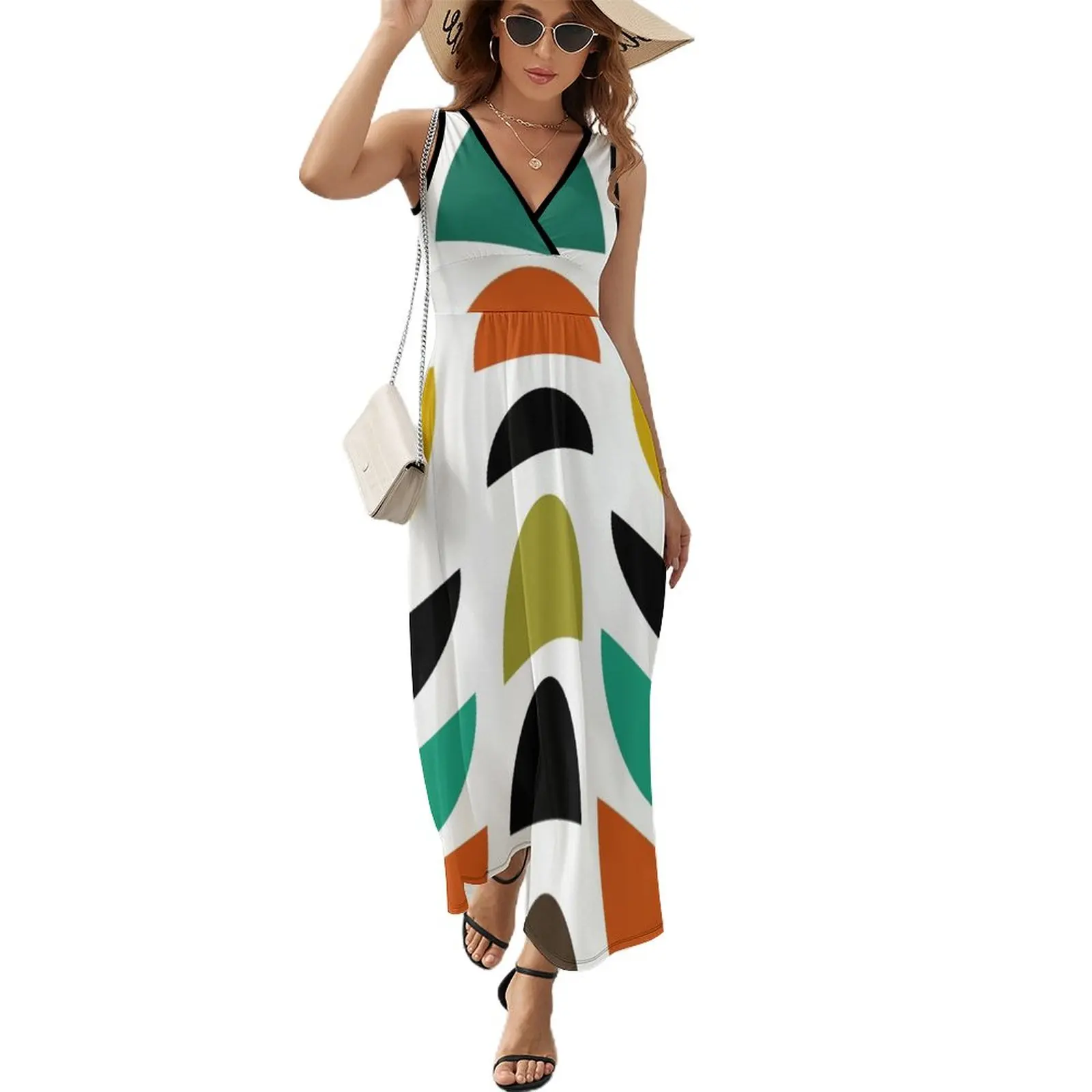 

Mid Century Modern 46 Sleeveless Dress evening dress woman Dress women prom dress