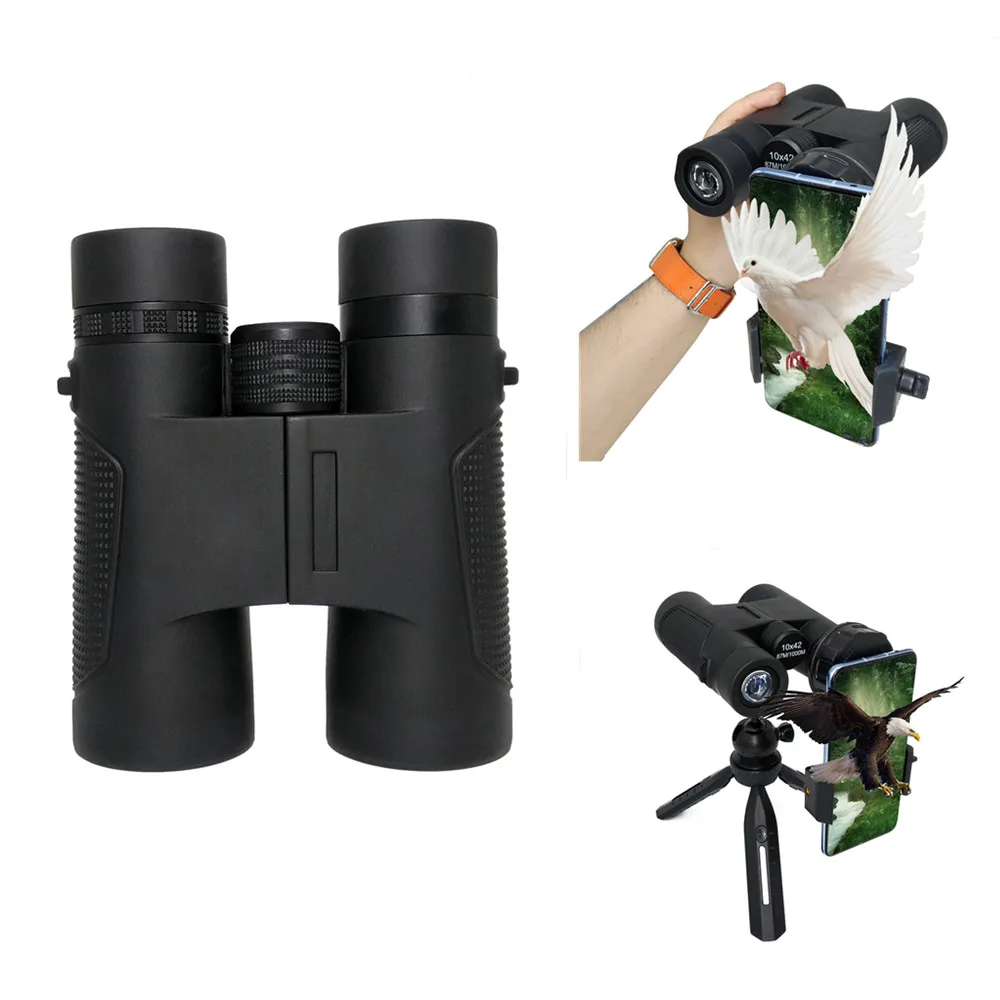 

TONTUBE Long Range Powerful Binoculars 10X42 HD Large Eyepiece BAK4 Professional Telescope for Adults Hunting and Equipment