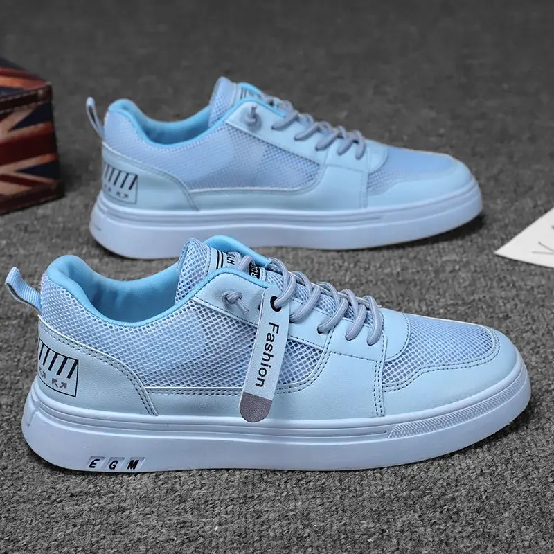 

Men Sneakers Fashion Man Casual Shoes Mesh Breathable Summer Boys Lace Up Flat Sneakers 2023 New Male Tenis Shoes Masculino
