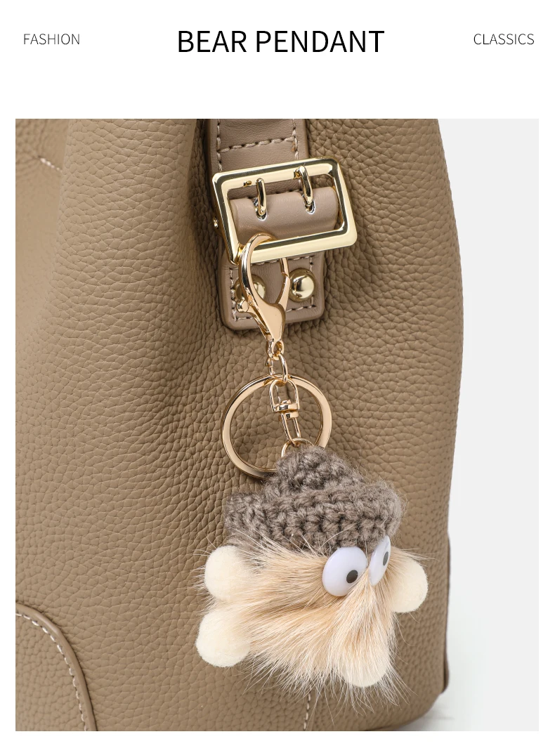 Leder-Bucket-Bag für Damen 2026 – Neue Umhängetasche mit großem Fassungsvermögen, hochwertiges Design, ideal als Muttertasche – Detail 4