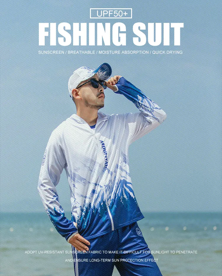 Description Picture 3 of item2024 DIAOLIAN Fishing Suits Anti-UV UPF50+ Sun Protection Quick-drying Breathable Moisture-wicking Fishing Hat T-shirt Pants