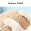 Cat Scratching Ball Toy Kitten Sisal Rope Ball Board Grinding Paws Toy Cats Scratcher Wear-resistant Pet Furniture Supplies 4