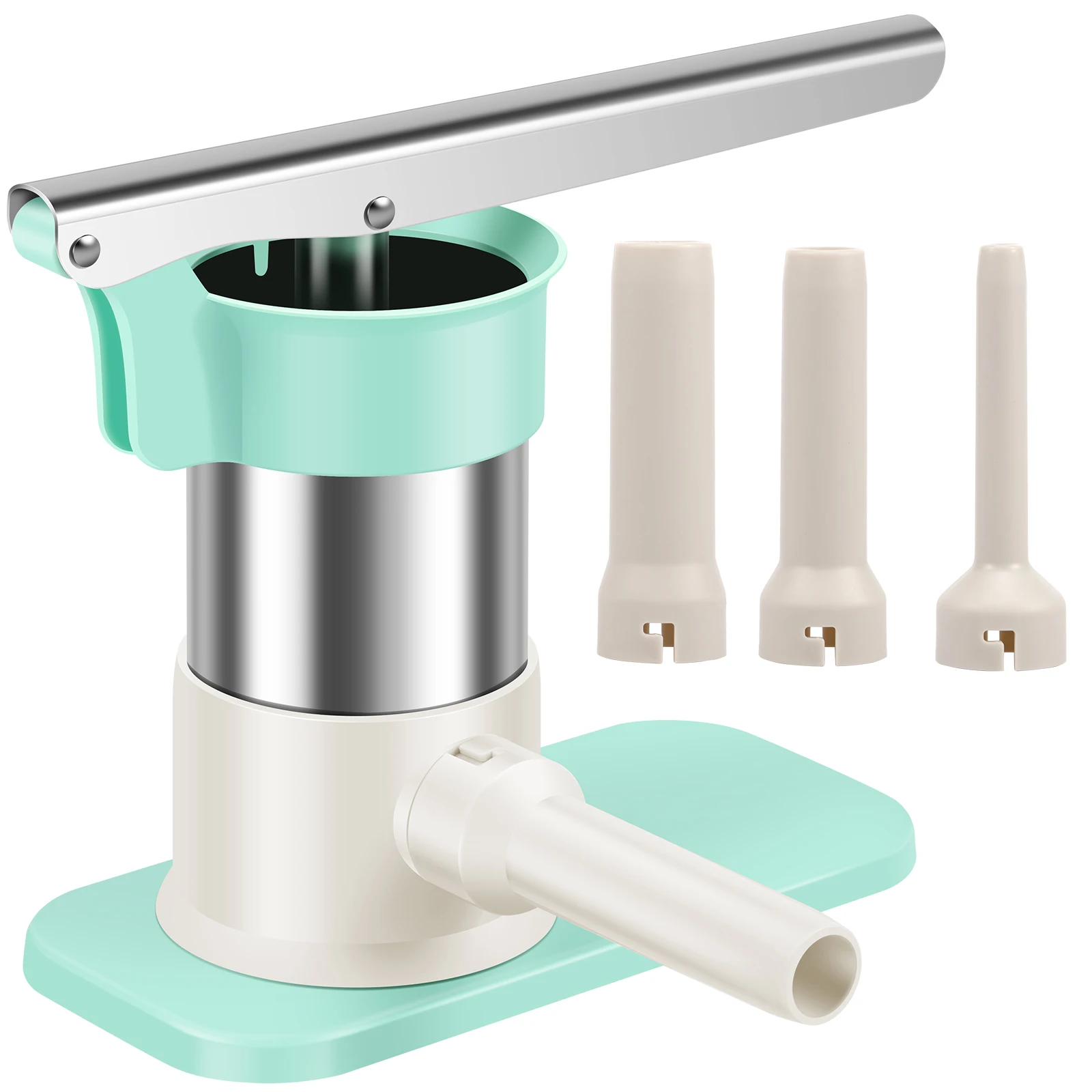 Sausage Stuffer Stainless Steel Sausage Making Tool with 4 Stuffing Tubes Stuffer Machine Removable Meat Filling Machine sausage stuffer