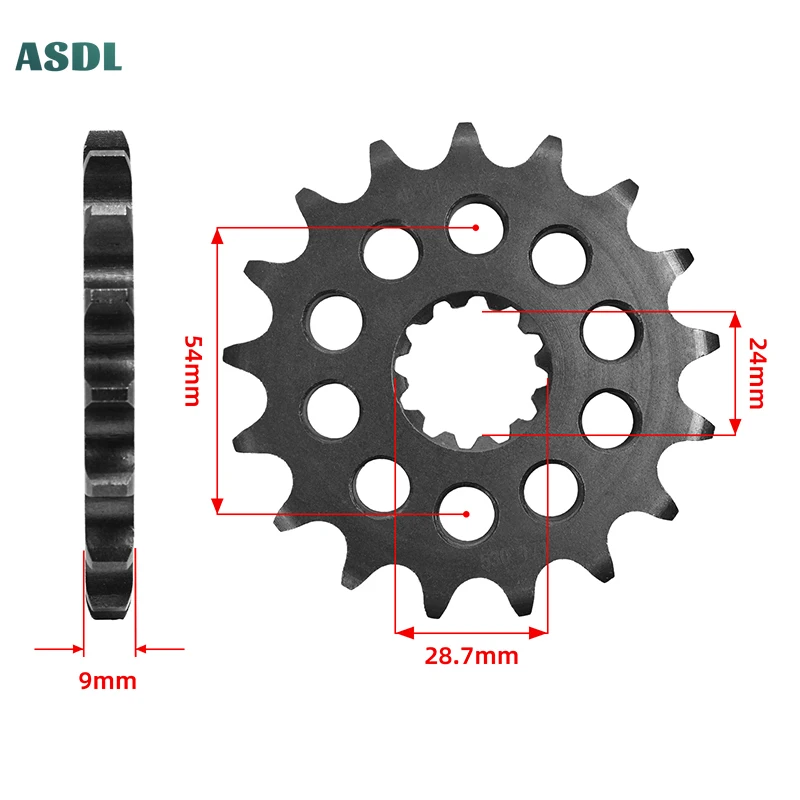 

530-17T 530 Chain 17T Motorcycle 20CrMnTi Front Sprocket Silent Sprocket For KAWASAKI ZZR1400 ZX1400 FFFA Performance Sport ABS