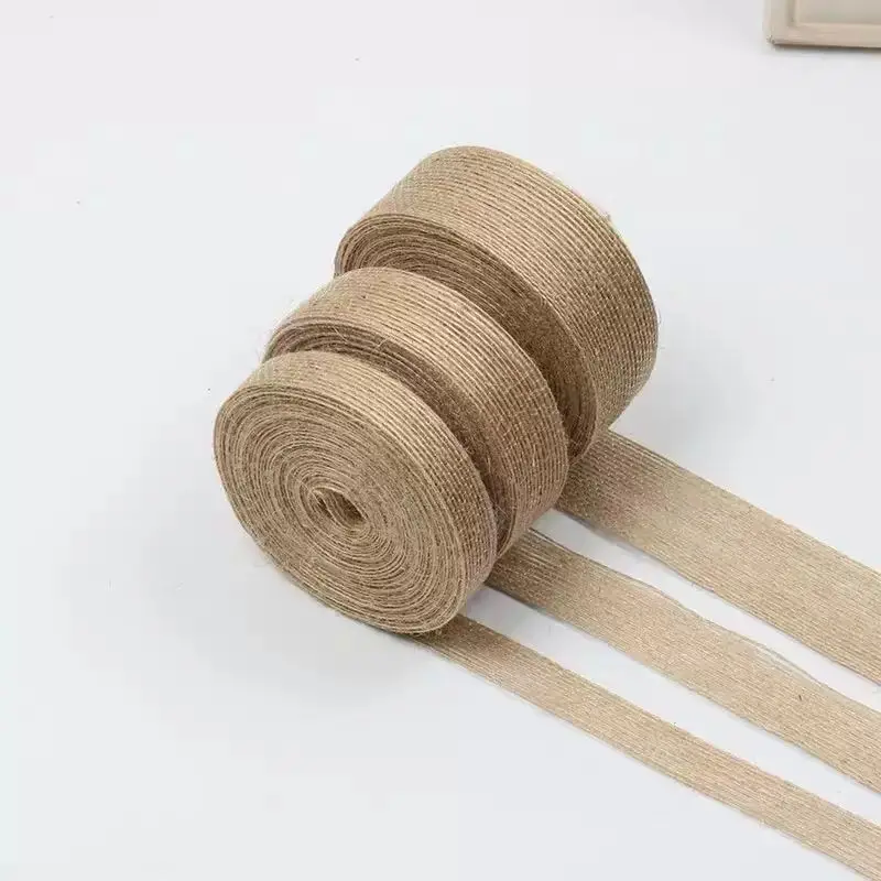 활 크리스마스 수제 낚싯줄 선물 분위기 포장, 물고기 실크 린넨 롤, 린넨 로프, 실크 리본, DIY 장식, 2 개
