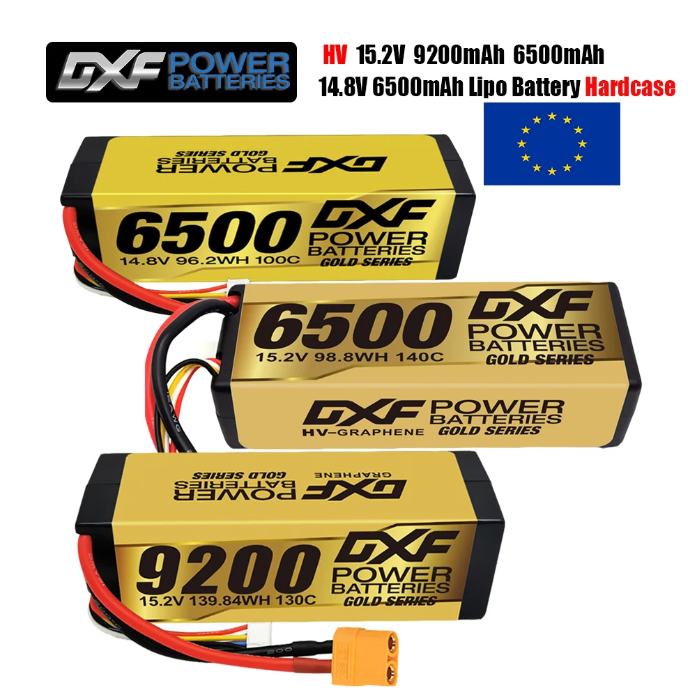 Dxf Graphene Lipo 4S Batteria 14.8V 15.2V 6500Mah 9200Mah Gold Version Racing Series Hardcase Per Rc Car Bx Evader Truggy Buggy
