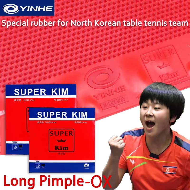 YINHE Super Kim OX Long Pimple Table Tennis Rubber Pimples Out With 1.1mm Sponge Off-table Chop Ping Pong Rubber ITTF Approved table tennis rubber,table tennis equipment