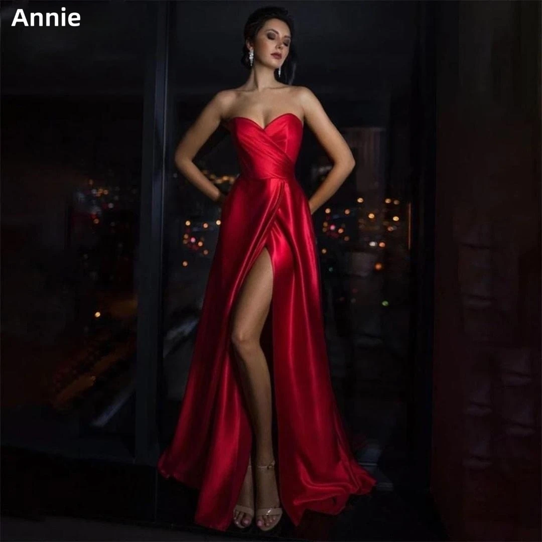 

Сексуальное платье для торжественных случаев Annie Red Tube Top с разрезом