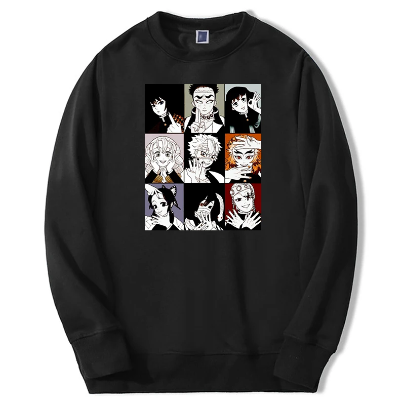 

Spring Men's Fabrics Demon Slayer Tanjirou Anime Sweatshirts Hoodies Hip Hop Printing Pullovers Men Kimetsu no Yaiba Hoodie