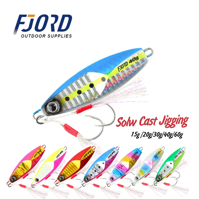 Ffiordo Metal Jig Fishing Lure 15G 20G 30G 40G 60G Traina Hard Bait Bass Fishing Bait Trota Jigging Lure Jigs Saltwater Lures