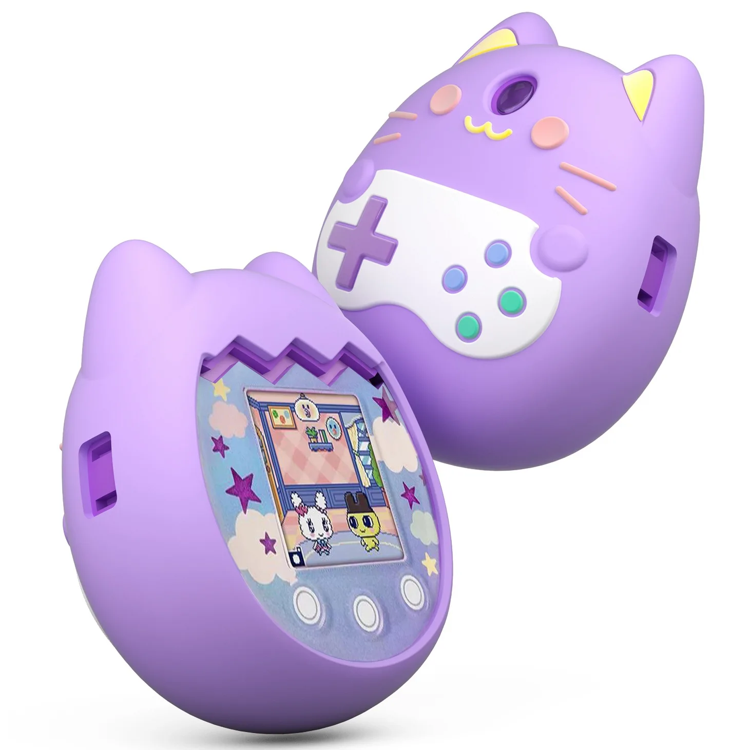Funda De Silicona Rosa Para Tamagotchi Paradise Con Cubre Botones Y Cordón – Protección Antiarañazos Y Golpes Para Tu Consola
