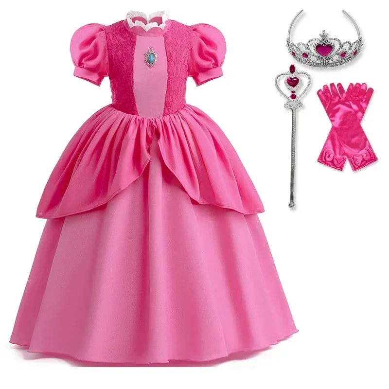 Girls Dress Princess Costume Girls Belle Princess Dress Kids Ball Gown Cosplay Costume Beauty and Beast Child Xmas Birthday Carnival Party Halloween Disguise