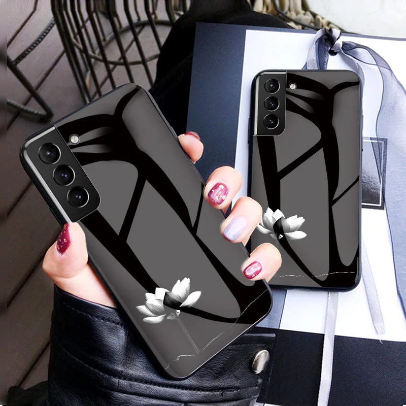 

Lotus Flowers Phone Case for Samsung Galaxy A23 A73 A53 A33 A03 A71 A72 A20S A51 A52 A12 A13 5G Tempered Glass Protection Shell