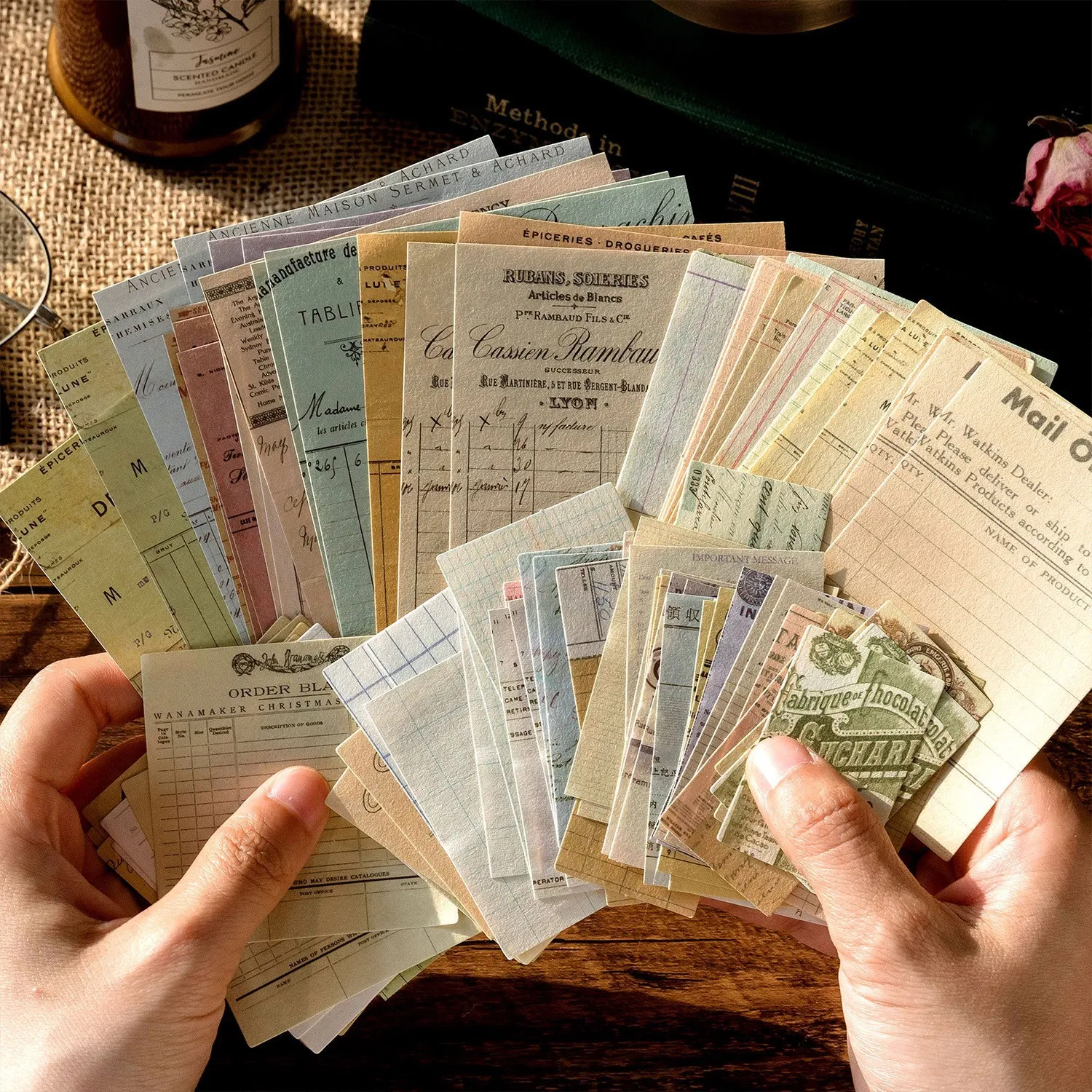 100 Pcs Retro Style Material Paper Junk Journal Planner Scrapbooking Vintage Decorative Diy Craft Background Paper