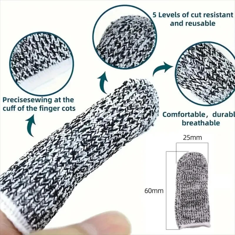 Anti-Cut Cover Finger Sleeve 5/10pcs 5-level Elastic Wear-resistant Finger Sleeves Sleeves For Protection