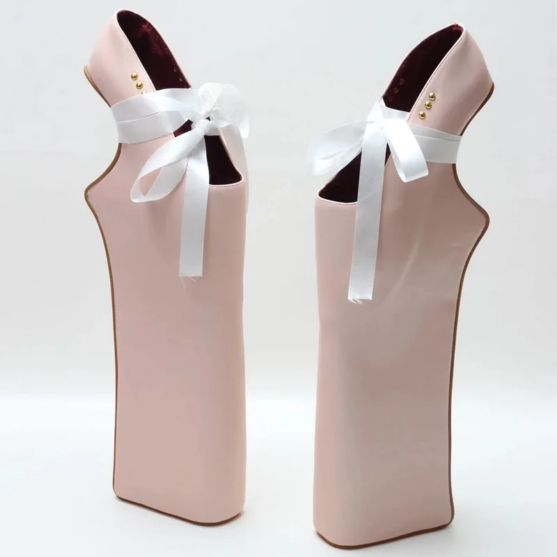 

2023 New 38CM Platform Ballet Boots,Extremely High Fetish Cosplay Shoes,Heelless Naked Botas,15 Inches,Big Size,Customized Color