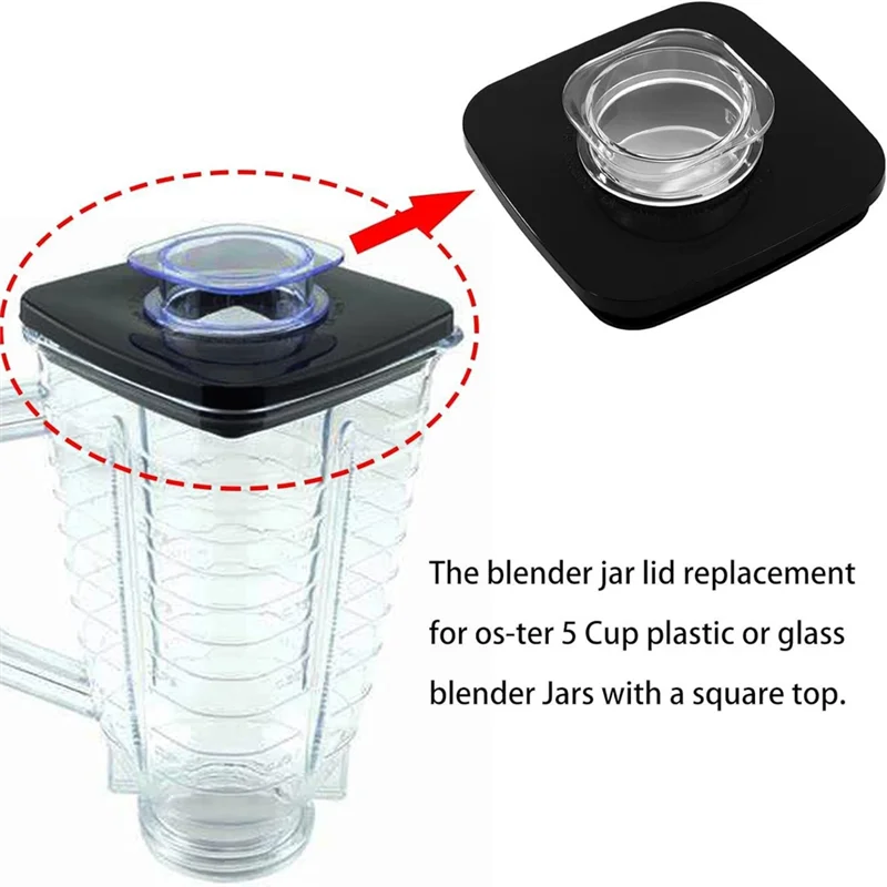 A68G-블렌더 Oster 블렌더 용기 용 사각형 뚜껑 및 센터 캡 4903 Oster 블렌더 사각형 용기 뚜껑 교체