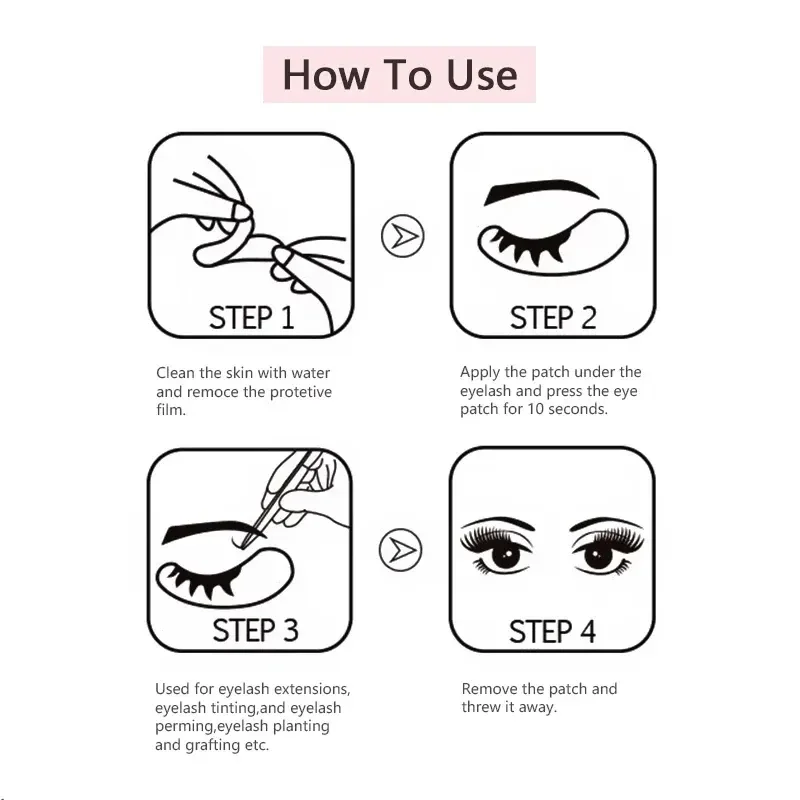 Eyelash Patch Eyelash Pads Eyelash Accessories 50 Pieces Hydrogel Eyelash Patch Grafting