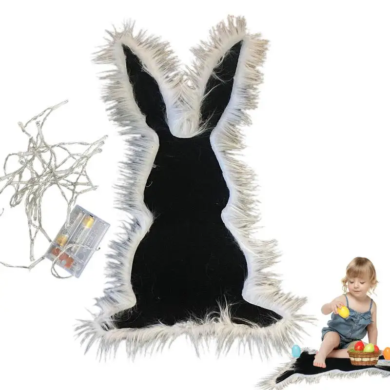 

Коврики в виде кролика, комнатный декоративный жареный пушистый кролик, Коврик для ванны, пасхальный декор, светодиодный светильник дверной коврик для украшения дома, вход в ванну