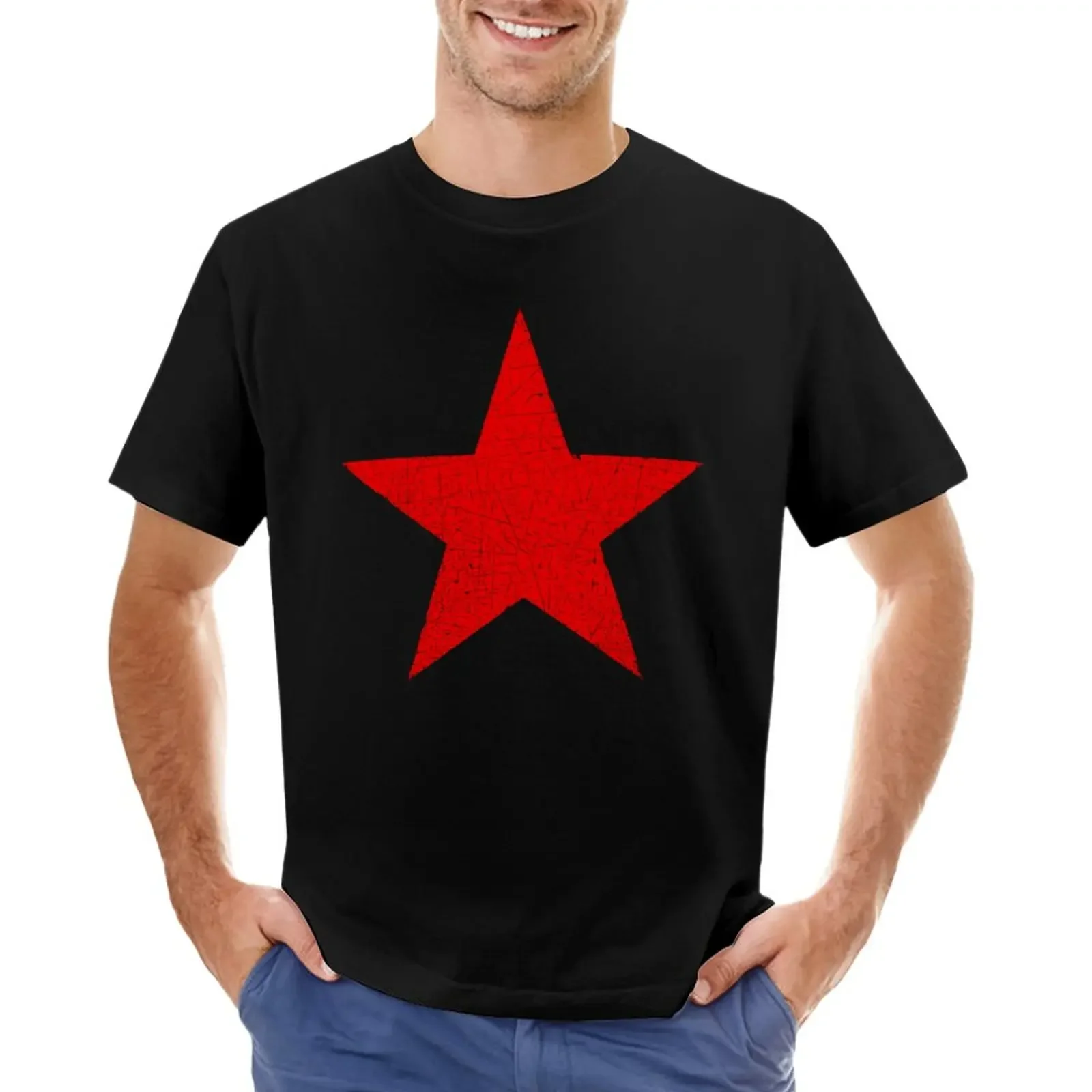 

Vintage Look Russian Red Star Classic T-Shirt Aesthetic clothing oversizeds mens cotton t shirts