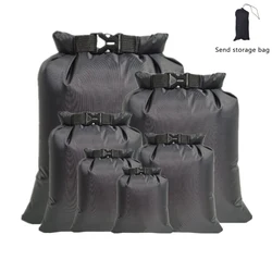Multi-Size Waterproof Dry Bag Set for Water Sports and Outdoor Adventures (Black)