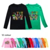 Cute Sprunki Cartoon Clothes Autumn Kids Game Incredibox T Shirt Baby Girls Long Sleeve Tops Toddler Boys O-neck Cotton T-shirt 1