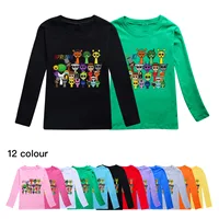 Cute Sprunki Cartoon Clothes Autumn Kids Game Incredibox T Shirt Baby Girls Long Sleeve Tops Toddler Boys O-neck Cotton T-shirt 1