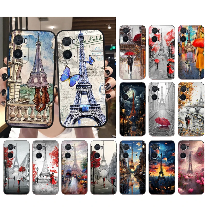 

Eiffel Tower Art Phone Case For OPPO A77 A57S A96 A91 A54 A74 A94 A73 A78 A53S A54S A15 A16 A17 A52 A58X A98