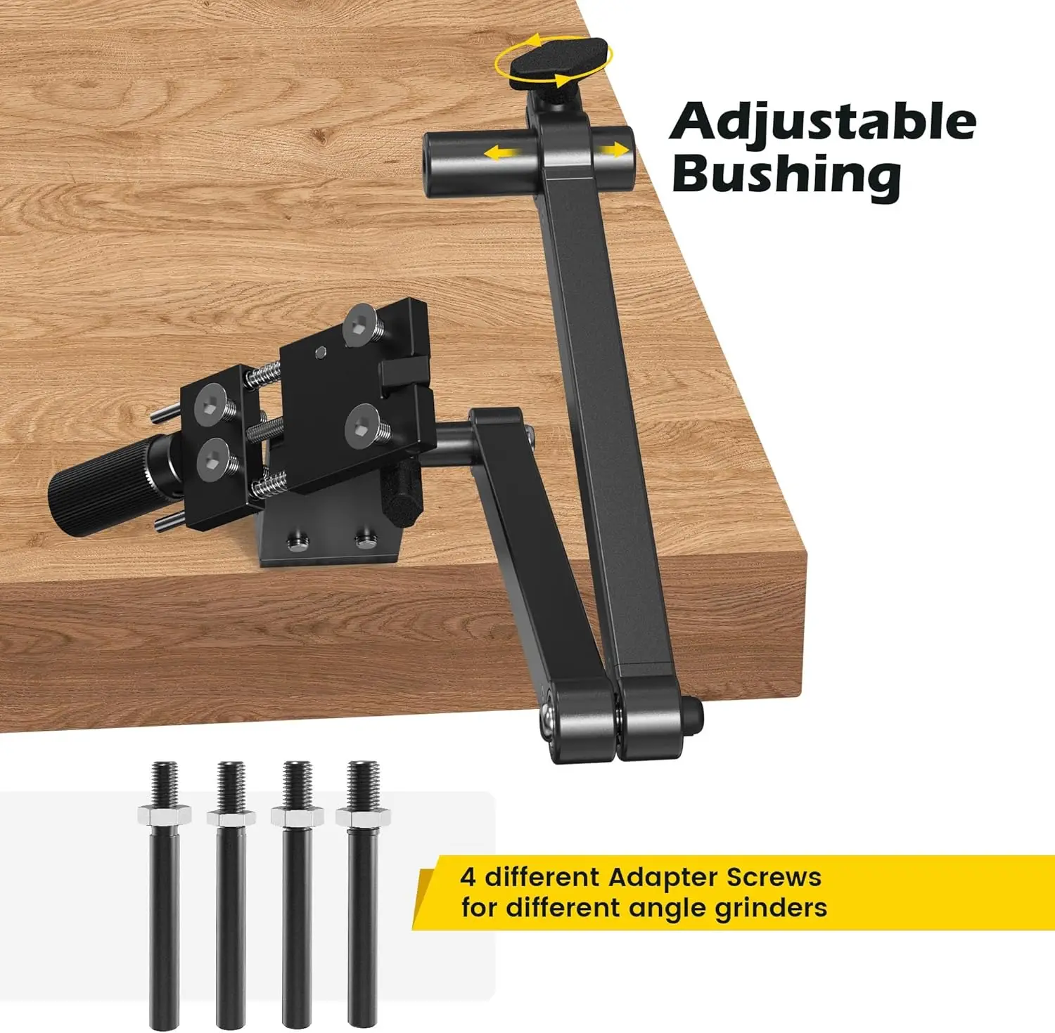 Lawn Mower Blade Sharpener 15°–45° Adjustable with Ball Bearing Handle 4
