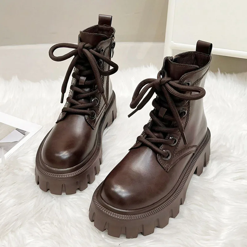 

Женские ботинки челси с круглым носком, модная брендовая водонепроницаемая обувь на платформе, Осень-зима