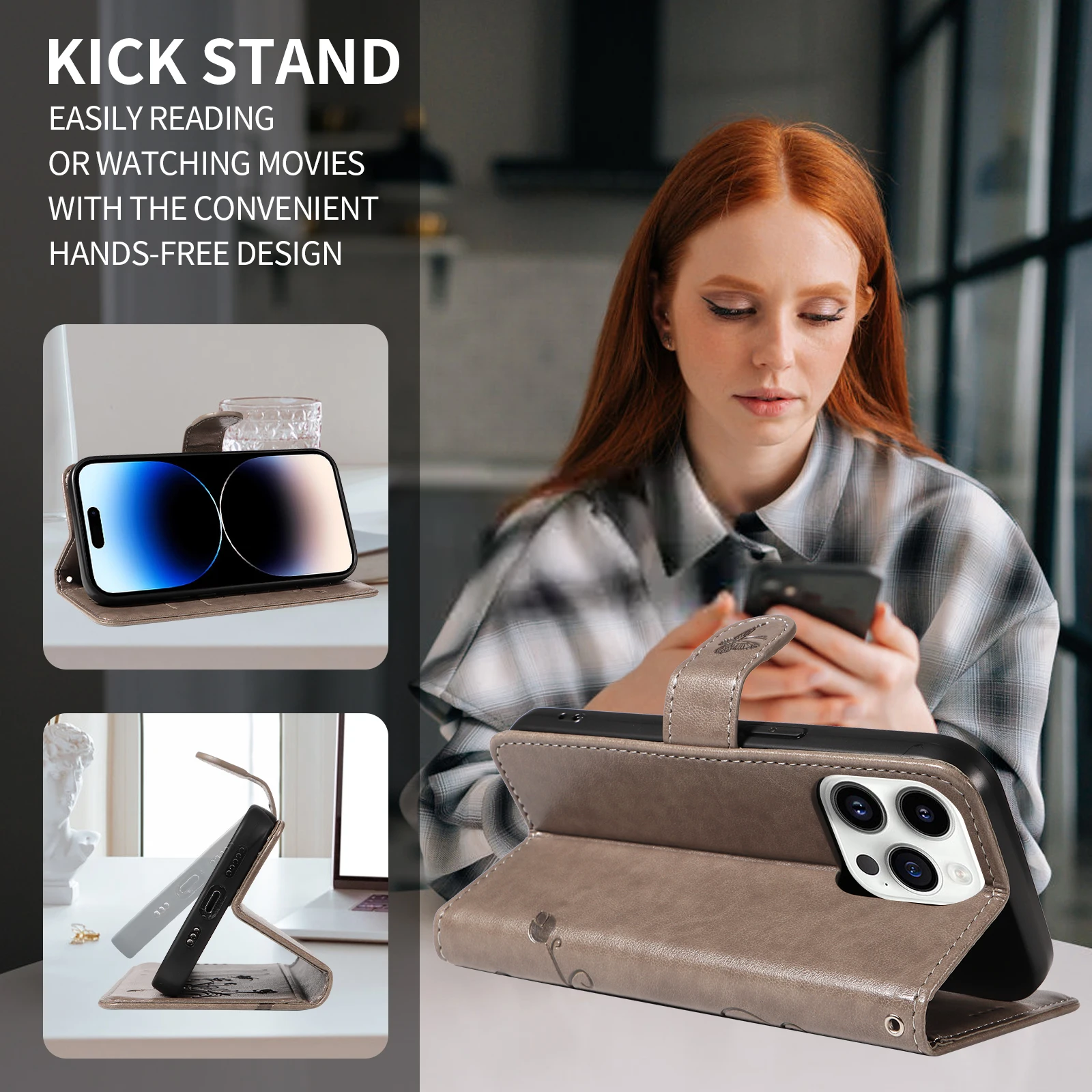 Versatile Wallet Phone Case with Card Holder and Magnetic Closure