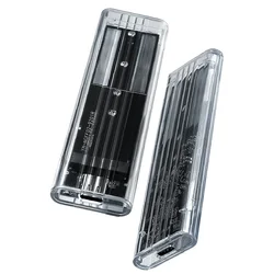 Transparent Type - C SSD Enclosure with USB 3.1 (10Gbps) and M.2 NVMe/SATA Compatibility (NGFF 5Gbps)