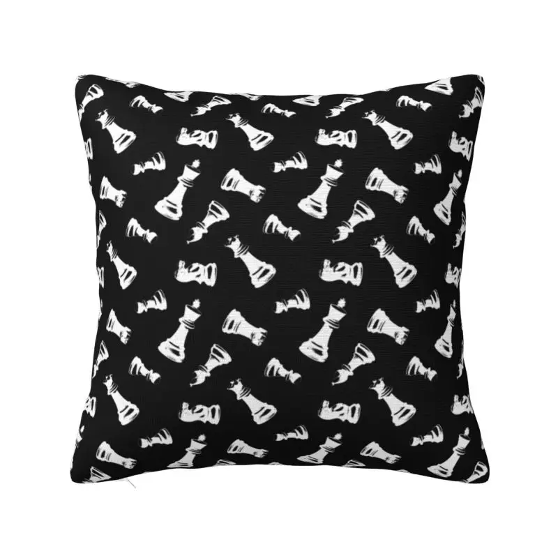 

Chess Pieces Pillow Cover Home Decorative Chessboard Game Cushion Case Throw Pillow for Sofa Double-sided Printing
