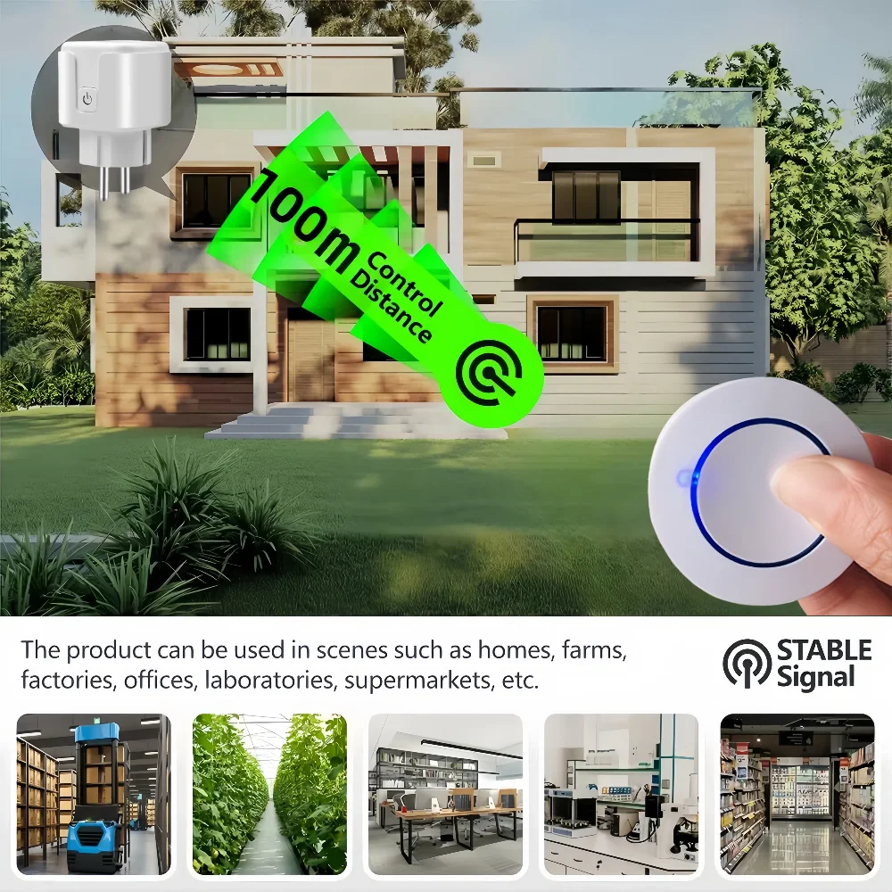 433 MHZ Rf Wireless Remote Control Smart Switch Electrical Sockets 220V 15A Single Plug and Transmitter for Home Appliance Led - Image 6