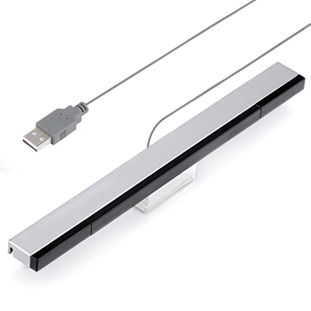 Wii/wiu用の交換用赤外線リモコン,USBケーブル,受信機センサー