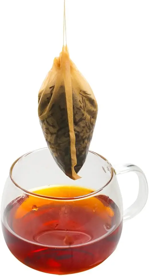 Disposable tea filter bags drawstring set of 100 for loose leaf tea