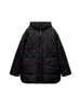 TRAF Women's New Hooded Jacket Autumn and Winter Zipper Long Sleeve Warm Solid Color Cotton Clothing Fashionable Women's Tops 2